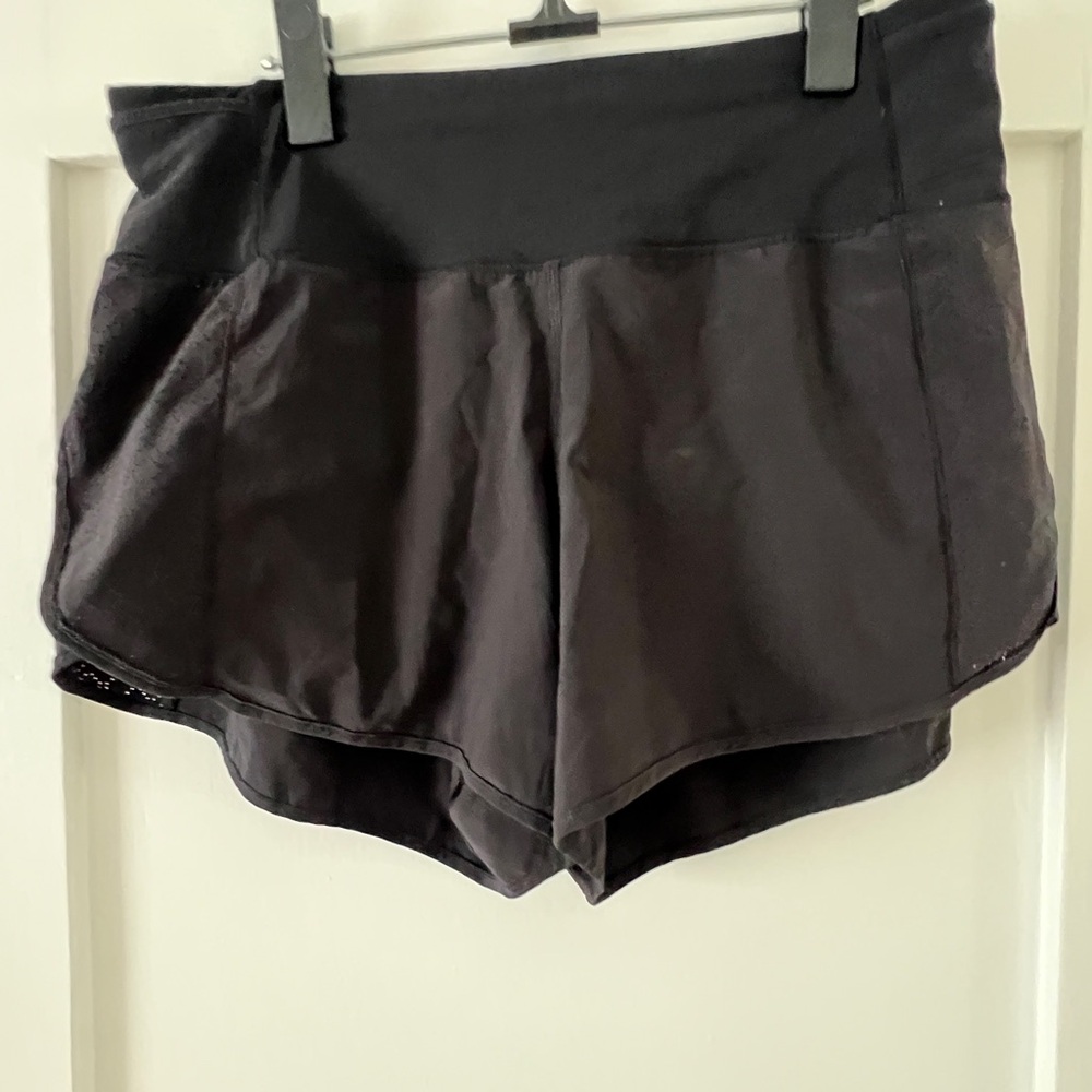 Lululemon Track Shorts 3inch inseam Women's Black Athletic Shorts